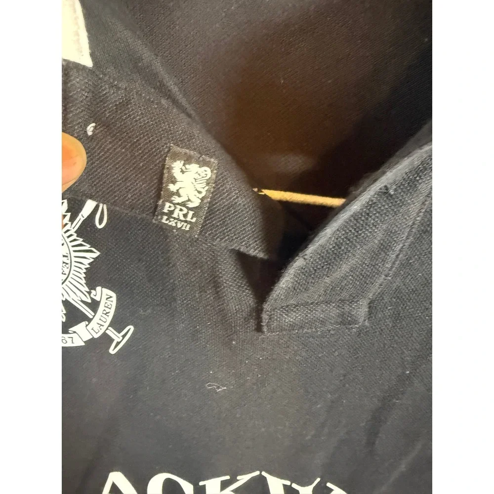 Polo Ralph Lauren Blackwatch Polo Team Long Sleeve Shirt Black XXL Custom Fit